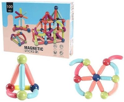 KP TOYS WORLD MAGNETIC STICKS / 25 PCS OF MAGNETICKS STICKS(Multicolor)