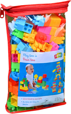 Faibhi 125pcs Building Blocks with Zipper Pouch(Multicolor)
