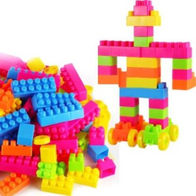 Fancy 60+ Pcs Building Blocks Toy Set Creative Learning Kids Boys and Girls(Multicolor)