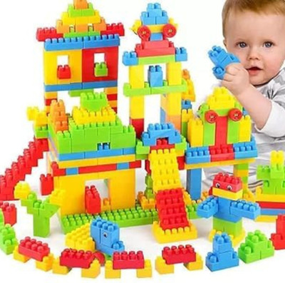 Pulsbery 200 Piece Classic Big Building Bricks | Large Toy Blocks (MULTICOLOR)(Multicolor)