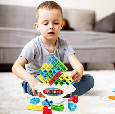 Glamour Swing Stack Balance Building Block Game(Multicolor)