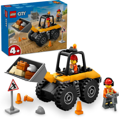 LEGO City Yellow Construction Wheel Loader Buildable Vehicle Set 60450 (81 Blocks)(Multicolor)