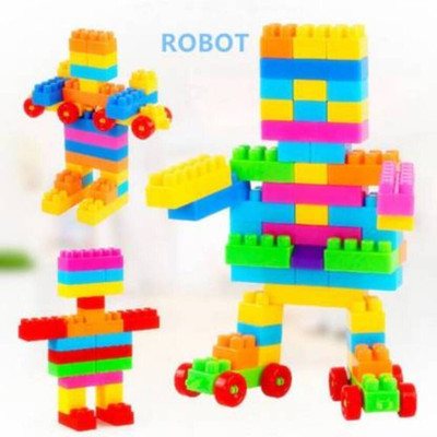 SATSUN ENTERPRISE Toys Building Blocks Compatible Creative Lern Bricks Construction Toys 60 pcs.(Multicolor)