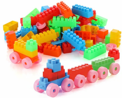 Tozzby KIDS DIY Educational Building Blocks Toys Puzzle Games & Learning (60 Pieces)(Multicolor)