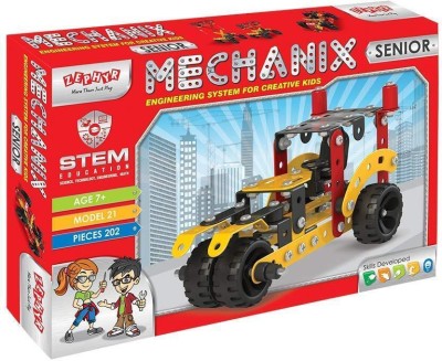 YUIOP - Mechanix Senior - Metal Building Set For Kids - 21 Models - 202 Pieces(Multicolor)