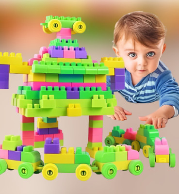 Kidsbuddy Educational DIY Building Blocks Made From Non Toxic Plastic BB25.1653 DIY 40Pcs(Multicolor)