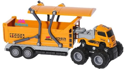 Zuuluzrs Truck Toy Engineering Transport Car Toy Engine Die Cast Metal Dump Truck(Yellow, Blue)