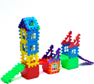 GODEX House Building Blocks Learning Educational Puzzle Toy Best Gift For Kids 65 Pcs(Multicolor)