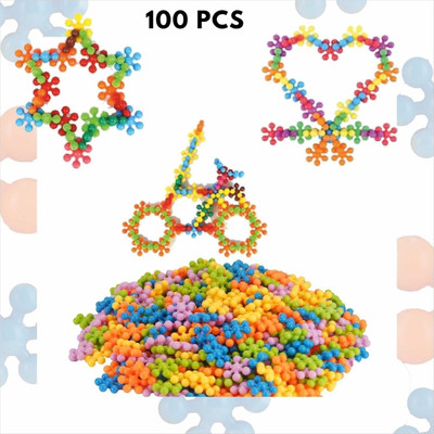 Rajdhani Enterprise 100 Piece Top StarLink Building Block Toys for Kids' Learning toys(Multicolor)