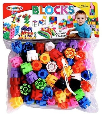 AKFLICKS Interlocking Blocks – Creative Building Toy Set for Kids(Multicolor)