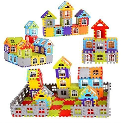 LEVIATHAN AM2-Arts House Building Small Blocks Early Learning Educational Toy for Kids(Multicolor)
