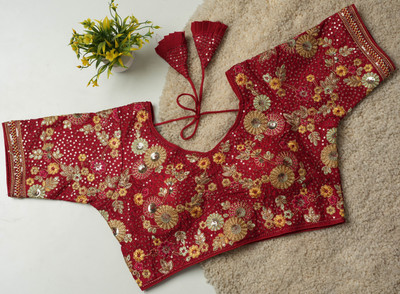 Modern Mughals V-Neck Women Blouse