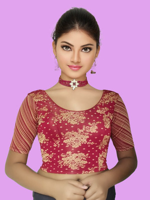 PU Fashion Round Neck Women Blouse