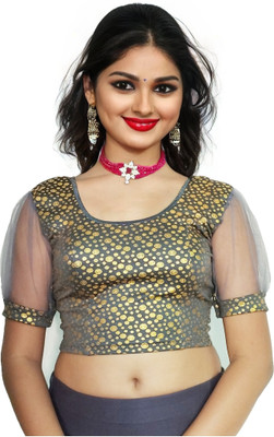 PU Fashion Round Neck Women Blouse