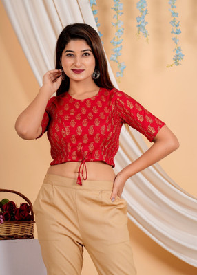 Yash Gallery Round Neck Women Blouse