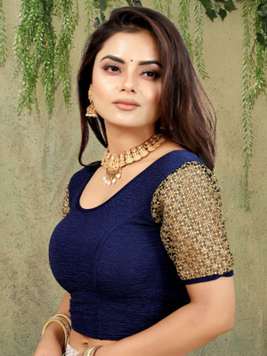 ZINGTROVE Round Neck Women Blouse