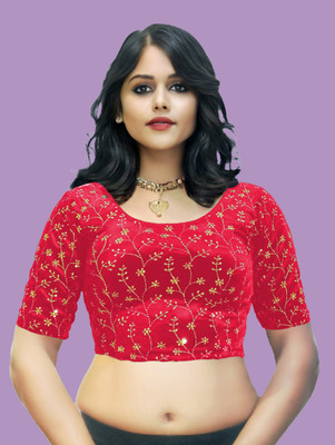 PU Fashion Round Neck Women Blouse