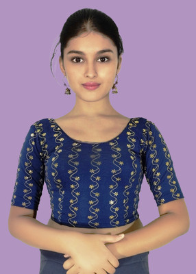 PU Fashion Round Neck Women Blouse