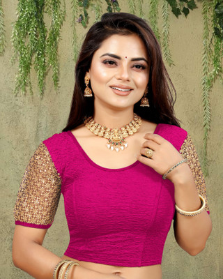 ZINGTROVE Round Neck Women Blouse