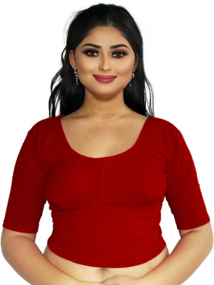 PU Fashion Round Neck Women Blouse