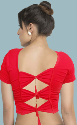 PU Fashion Round Neck Women Blouse