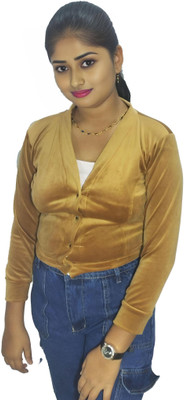 PU Fashion V-Neck Women Blouse