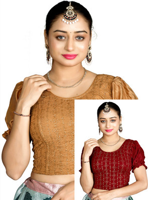 Dhyaan Textile Round Neck Women Blouse