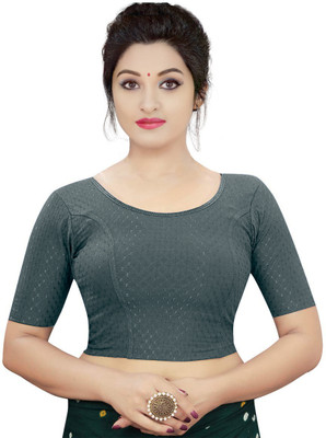 PU Fashion Round Neck Women Blouse