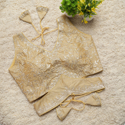 Modern Mughals V-Neck Women Blouse