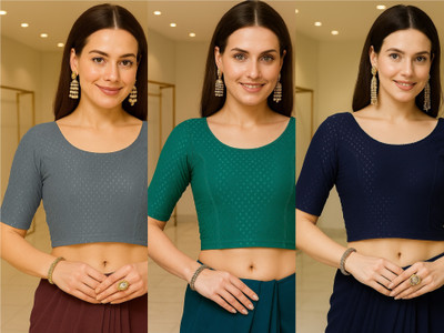 PT PRIYANKA TEXTILES U-Neck Women Blouse