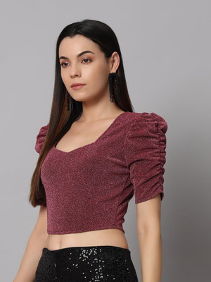 WIZULO TRENDZ Sweetheart Neck Women Blouse