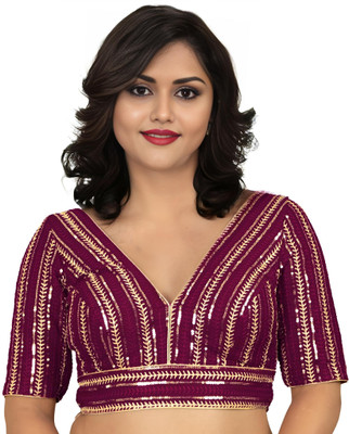 PU Fashion Palace V-Neck Women Blouse