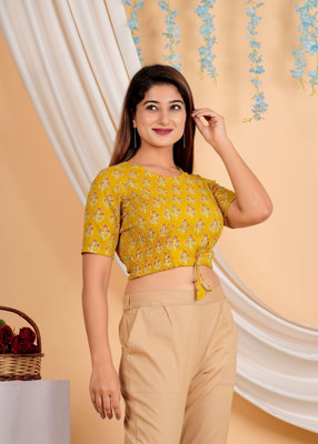 Yash Gallery Round Neck Women Blouse