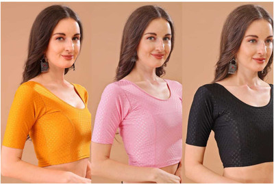 PRIYANKA TEXTILES U-Neck Women Blouse