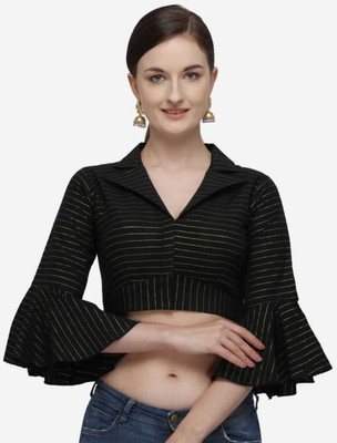 PRIME UNITY Band collar Women Blouse