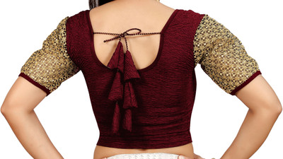 ZINGTROVE Round Neck Women Blouse