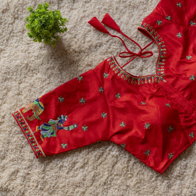 Modern Mughals U-Neck Women Blouse
