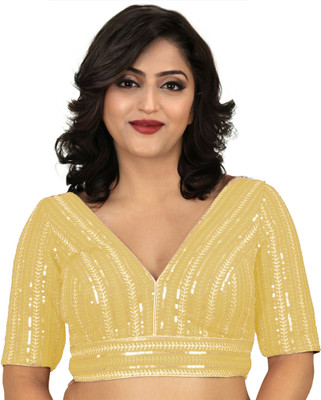 PU Fashion V-Neck Women Blouse