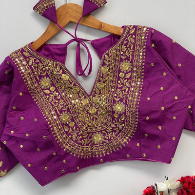 MAA CREATION Round Neck Women Blouse