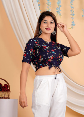 Yash Gallery Round Neck Women Blouse