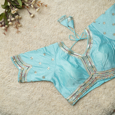 Modern Mughals V-Neck Women Blouse