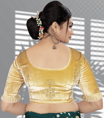 PU Fashion Round Neck Women Blouse