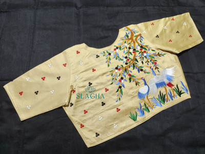 SLAGHA Round Neck Women Blouse