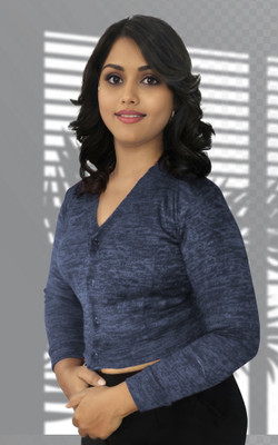 PU Fashion V-Neck Women Blouse