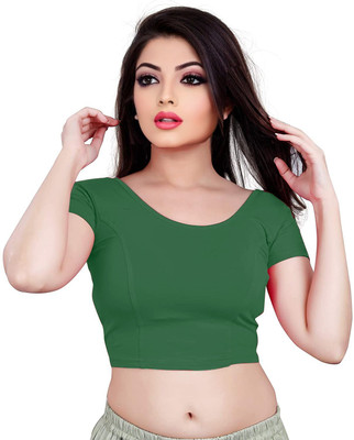 PU Fashion Round Neck Women Blouse