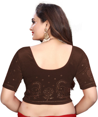 PU Fashion Round Neck Women Blouse