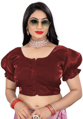 PU Fashion Round Neck Women Blouse