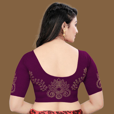 PU Fashion Round Neck Women Blouse