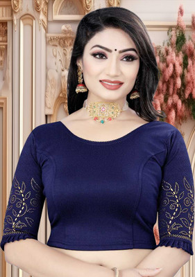 PU Fashion Round Neck Women Blouse