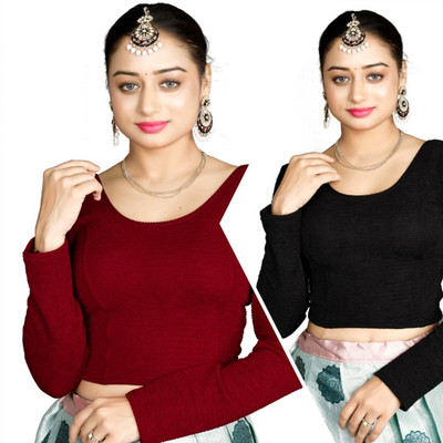 Dhyaan Textile Round Neck Women Blouse